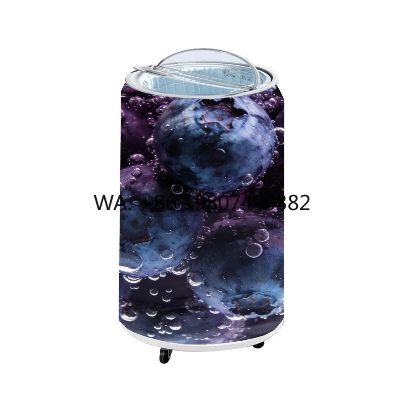 P1.86 Flexible Cylinder Beer Bottle LED Screen Frozen Fridge Door Can Shape Indoor Commercial Advertising Display