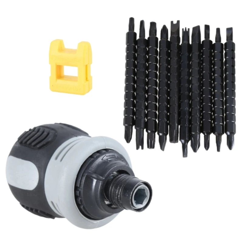 

Ratchet Overdriver Установите короткую ручку Groweved Dlile Head Telecopic Съемный стальная отвертка для ремонта ручной