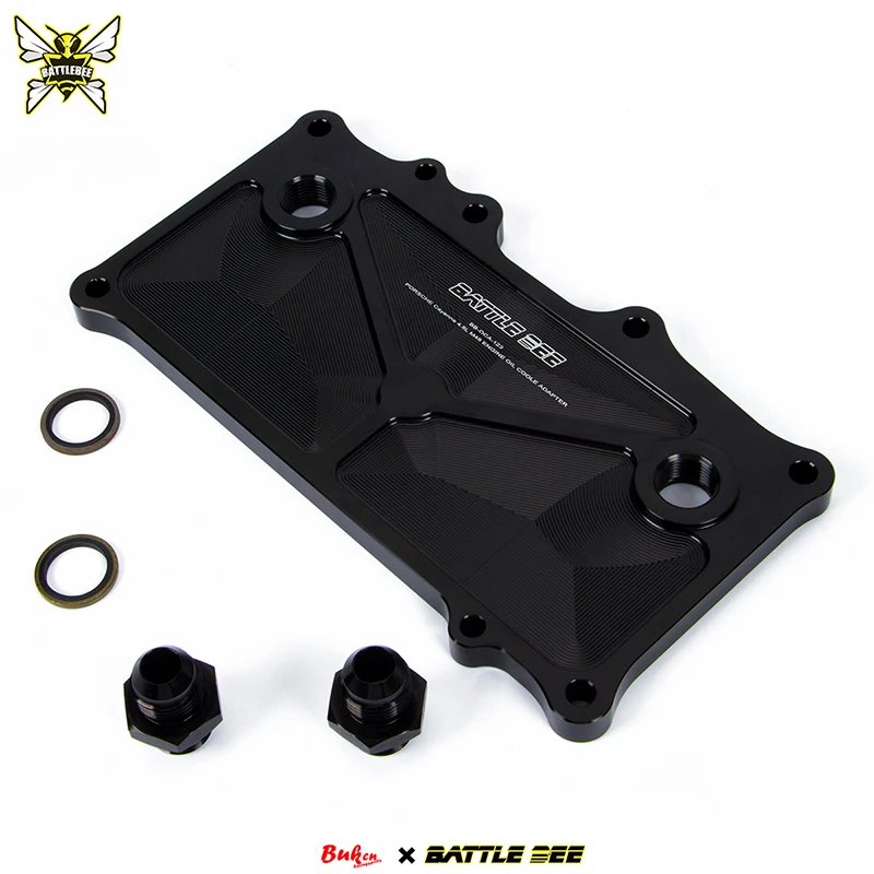 -Oil Cooler Adapter With Connectors Oil Filter Sandwich Plate Adapter For PORSHE 07-10 M48 4.8L Engine Automotive Car BB-OCA-123