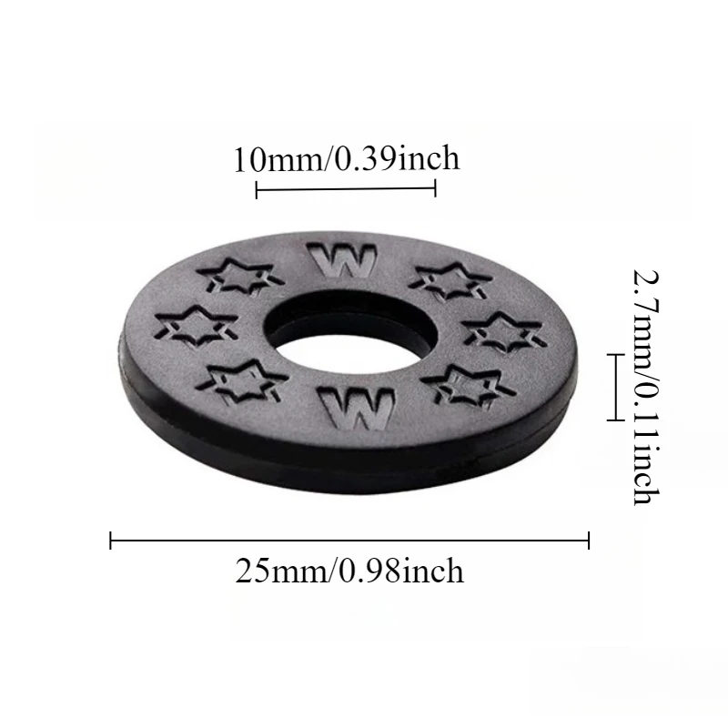 4pcs Guitar Strap Buckles Anti-Release Washers TPR Spacers Non-Deformable Bass Guitar Strap Locks Guitar Parts and Accessories