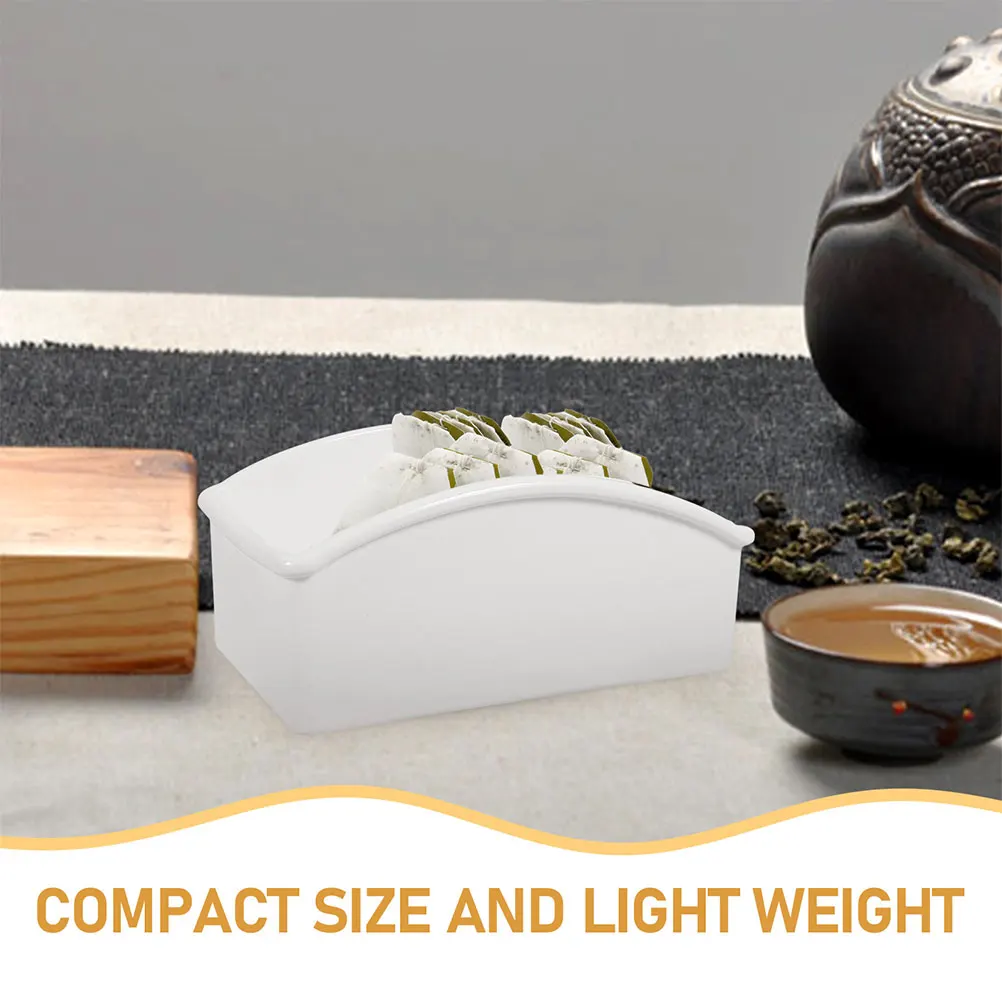 

2pcs Tea Bag Storage Box Acrylic Desktop Organizer For Coffee Bar Tea Bags Sugar Packets Holder Home Office Cabinet Use