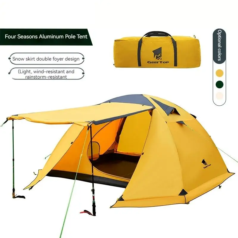 

Portable Hiking Outdoor Tent Canopy Spring Outing Camping Fishing Rainproof Double-Layer Tent One Bedroom One Living Room