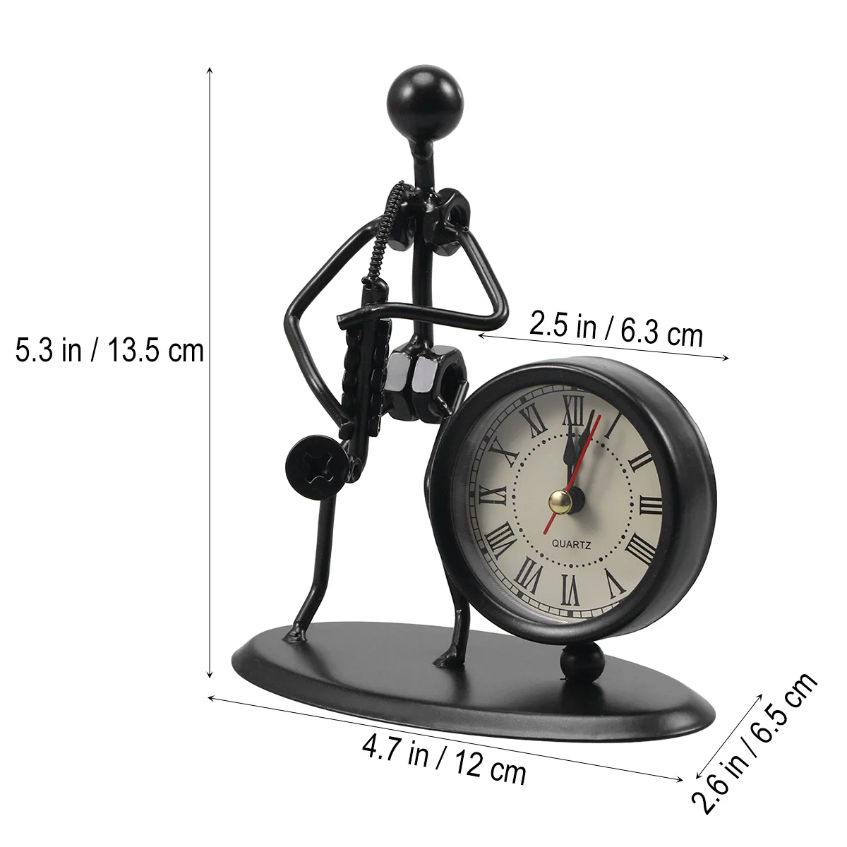 

Iron Music Band Metal Crafts Clock Violin Pattern Black Lightweight Creative Handmade Decoration Cabinet Home Office Bar