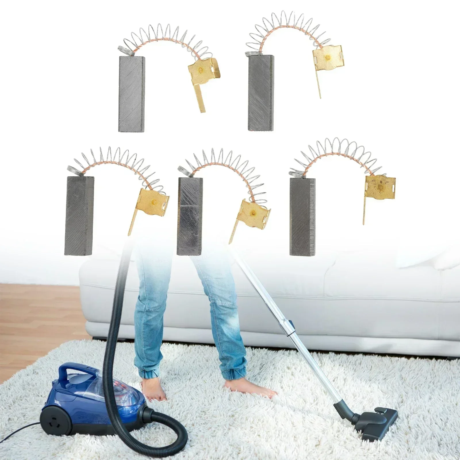 5pcs Vacuum Cleaner Motor Carbon Brush For/Haier/Sanyo/-Philips/Puppy/ROWENTA/-LG Household Vacuum Cleaner Accessories