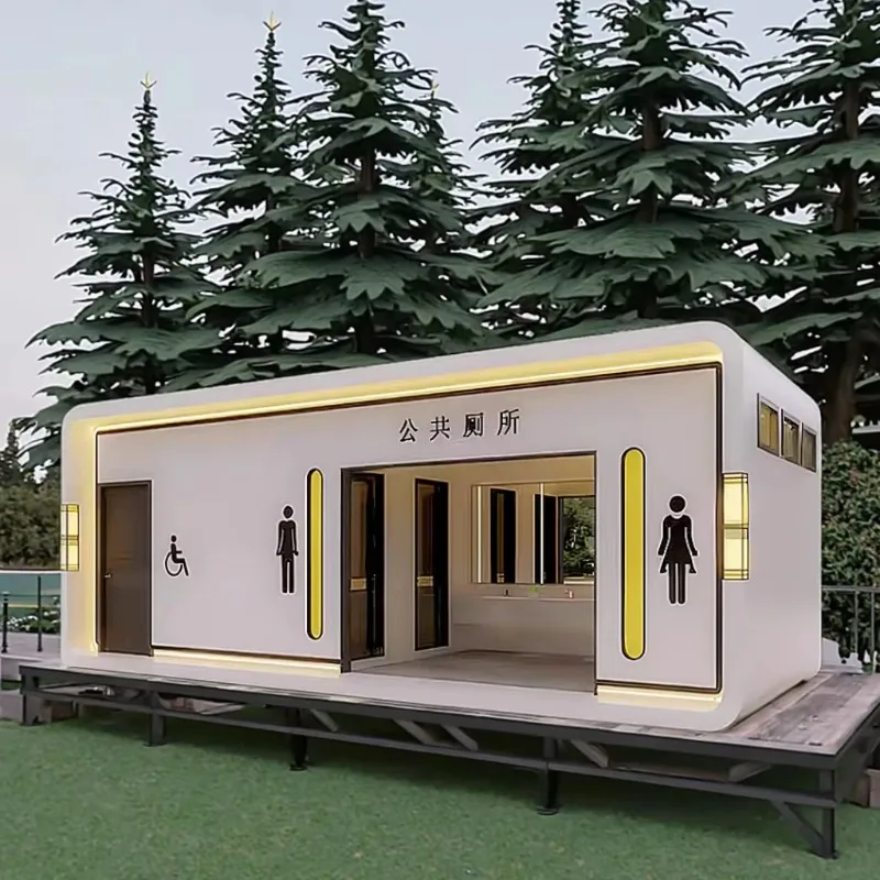 Customized Modern Design Portable Outdoor Toilets Eco-Friendly White Steel Material  Convenient On-the-Go