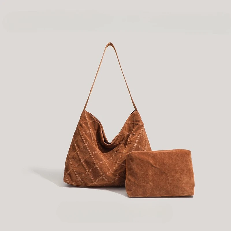 

Suede Tote Bags for Women Shoulder Bags Versatile Large Capacity Retro Underarm Bag Shopping Bags Designer Bag Сумка Женская 가방