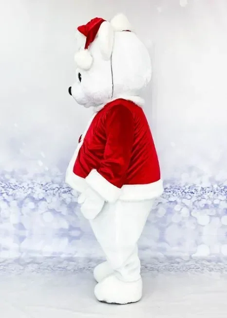 クリスマスベアマスコットコスチュームレッドサンタスーツ広告ウォーキングドール服ハロウィンカーニバルパーティーファッション衣装