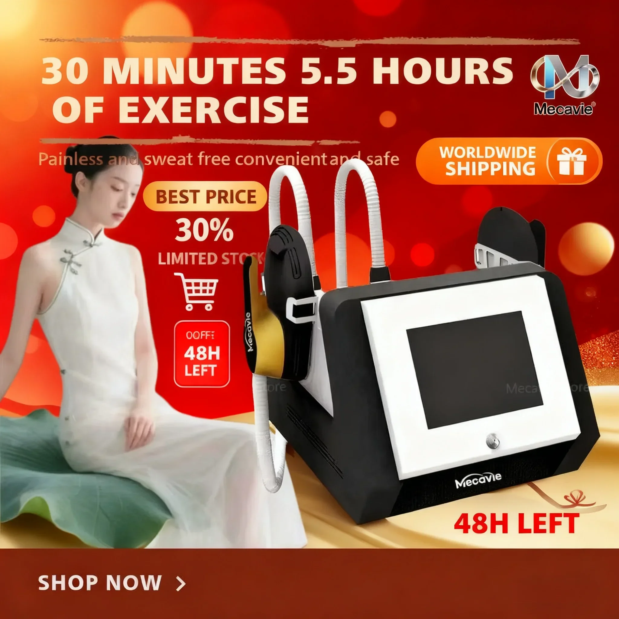 ‌ محفز العضلات الكهربائية EMS 2026 15T/6500W المحمولة محدد شكل الجسم المهنية نحت الجسم تخفيض الدهون ‌   جمال المنزل