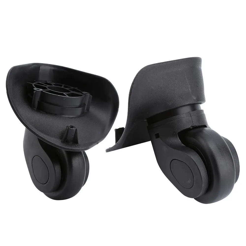 

1 пара сменных колес для багажа из АБС-пластика, вращение на 360 градусов ° Бесшумные износостойкие колеса для чемоданов, сменные колеса для ремонта багажа