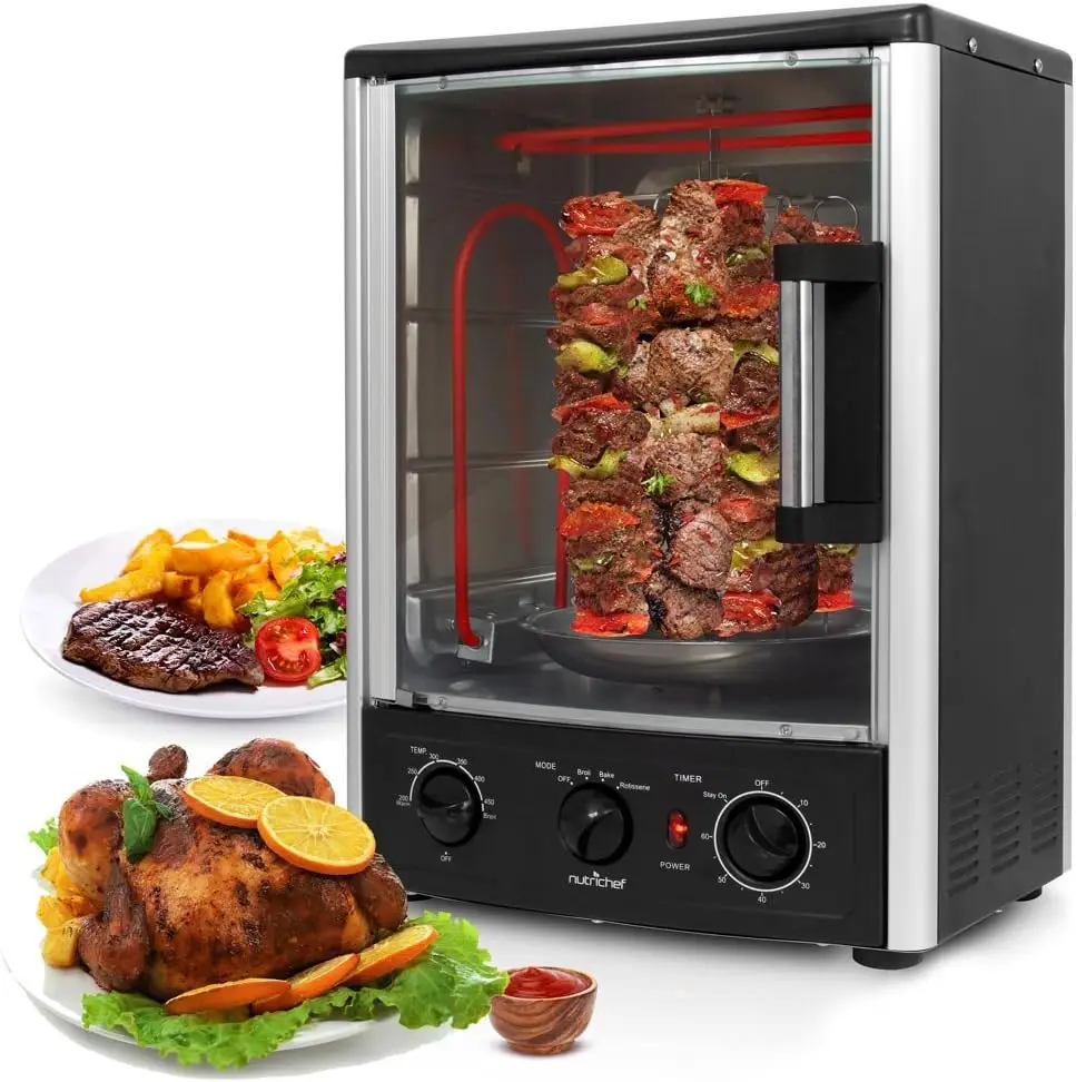 Vertical Countertop Oven with Large Capacity and Multifunctional Intelligent 1500W Christmas Turkey