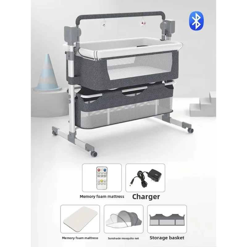 2026 Modern Electric Child Cradle Bed Baby Rocking Crib Newborn Soothing Rocking Chair Features New Design For Comfortable Coax