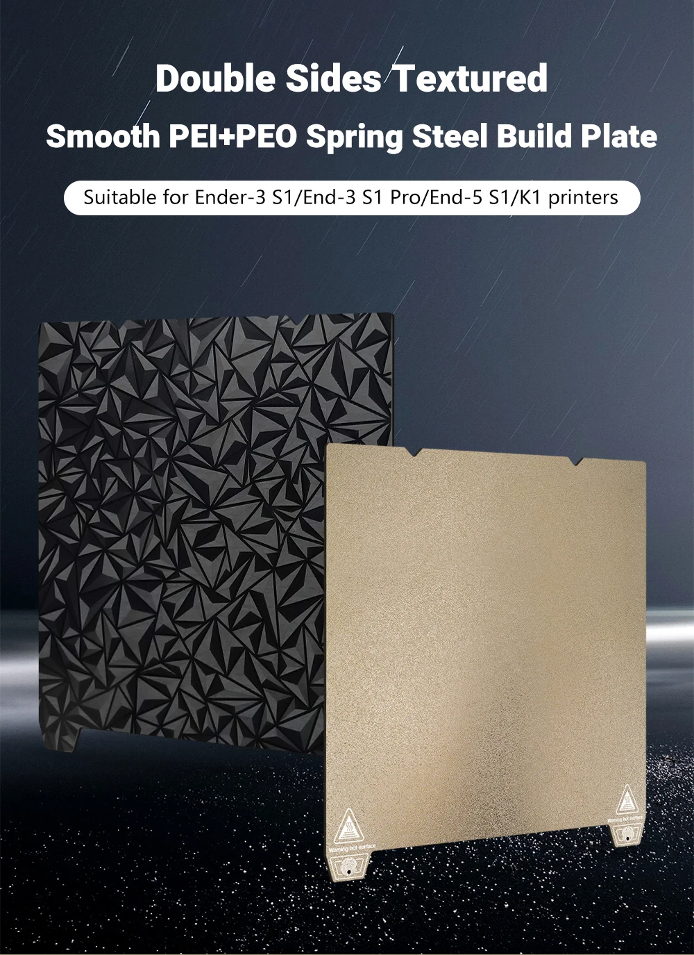 Für Creality K1 / K1 MAX Bauplatte 310 x 315 mm PEI Bauplatte 235 x 235 mm für Ender 3 v3 se / v3 ke / Ender 3 S1 PRO / Ender-5 S1 – Detail 2