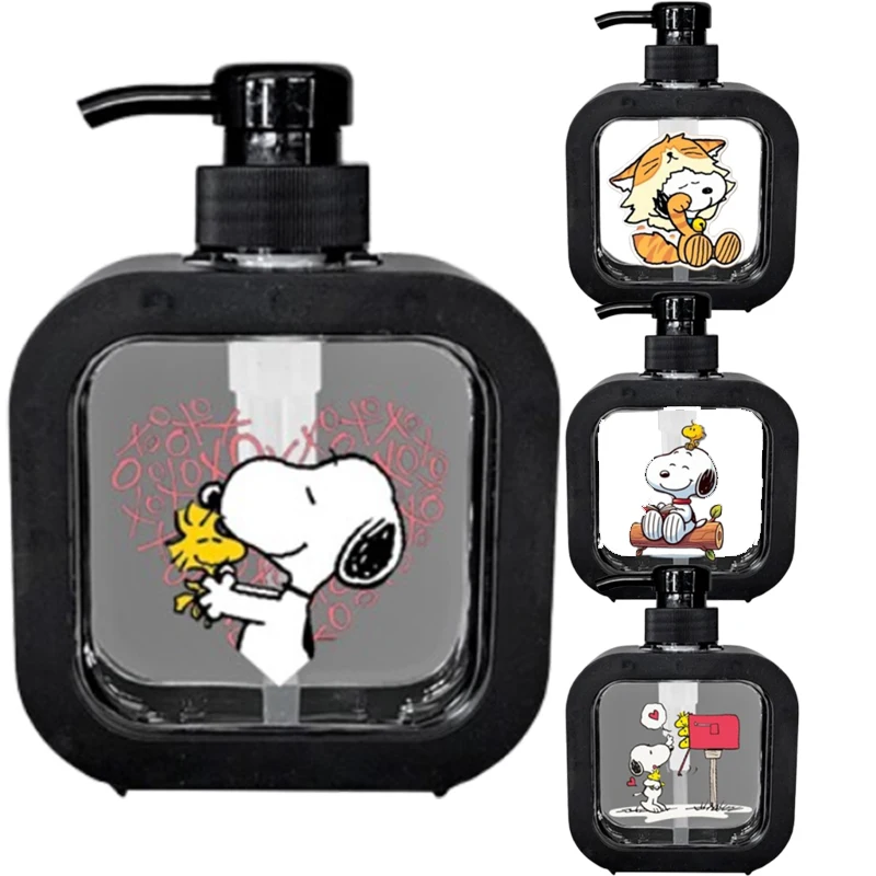 

Дозатор для мыла Snoopy, аниме, портативный прозрачный пластиковый пресс-бутылка для жидкого мыла, гель для душа, аксессуары для мыла для рук