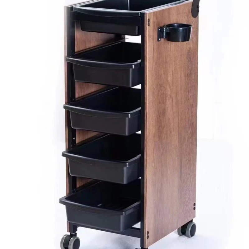 

Salon equipment trolley Salon durable material wooden trolley with ABS layer for hair salon trolley