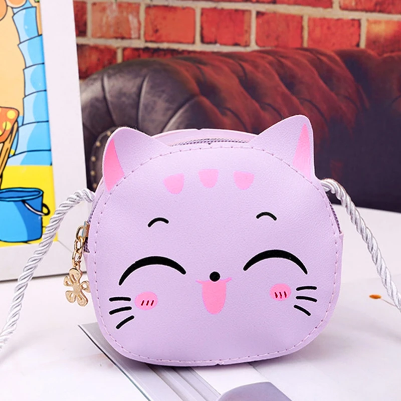 Kinderen Meisje voor Kat Crossbody PU Cartoon Schoudertas Tote Portemonnee Satchel