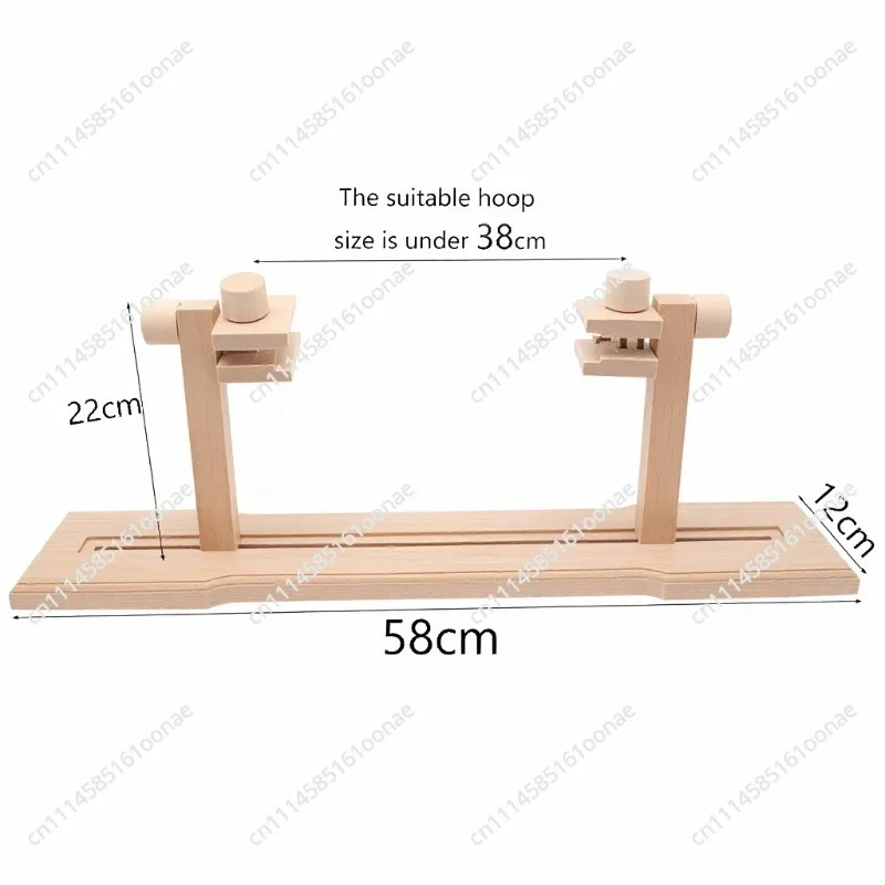 Ready-to-stock seat 360 degree rotatable embroidery frame adjustable wooden cross-stitch embroidery knee bracket frame large