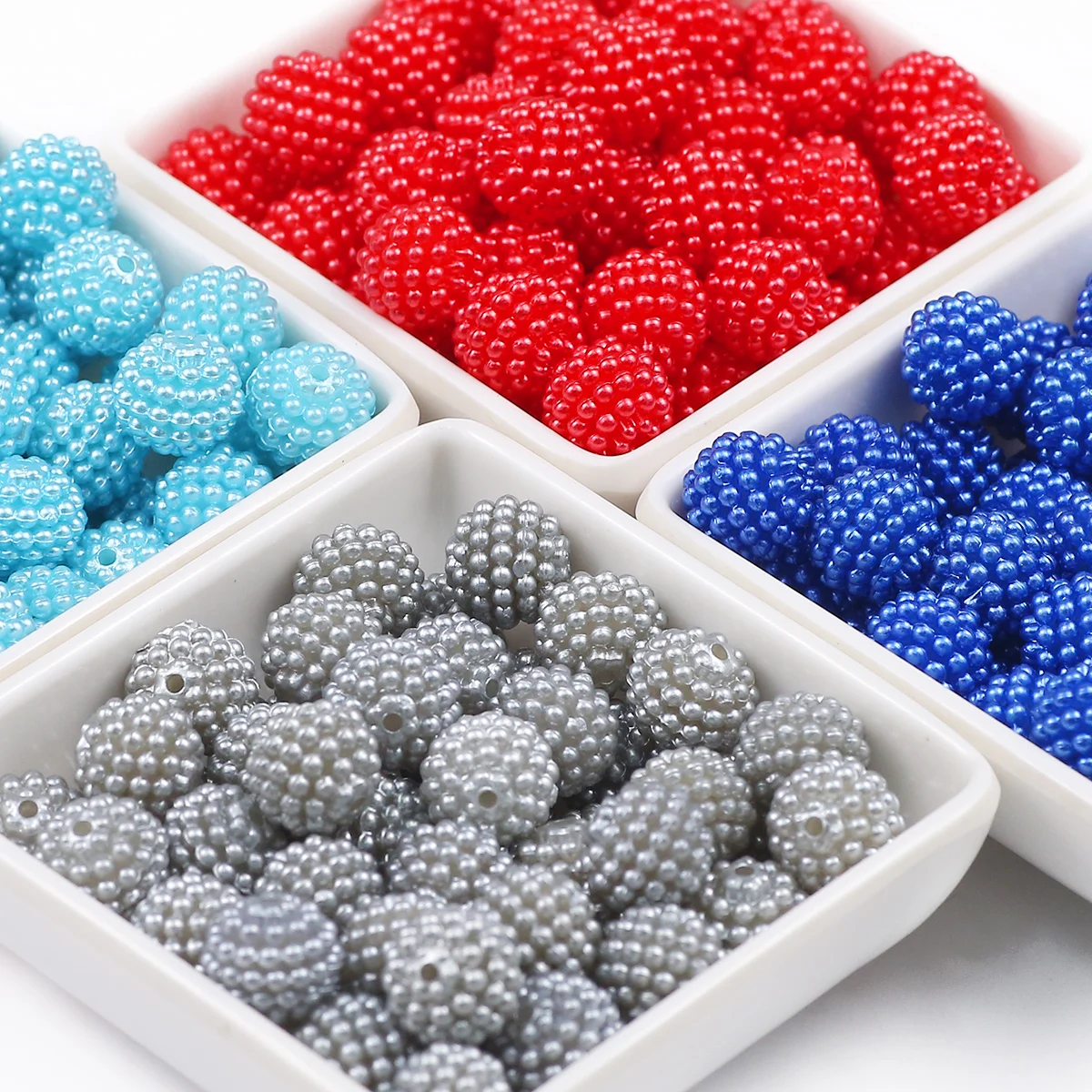 10mm 12mm Acryl Bayberry Perlen Imitation Perle Runde Lose Spacer Perlen für Schmuck Machen Halskette Armband DIY Zubehör – Detail 4