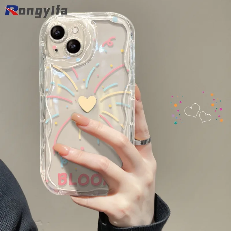 For Honor 90 Lite X9B X8B X7A X8A X7B X9 X9A X8 Pura 70 Pro Ultra P60 ART Magic 6 5 4 Lite Phone Case Love Heart Fireworks Cover