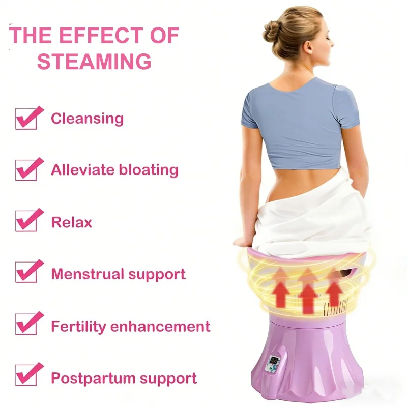 Electric V Steamer Fumigation Massage Steam Kit for Women Vaginal Health Gynecological Reproductive Warming Womb Postpartum Care view 3