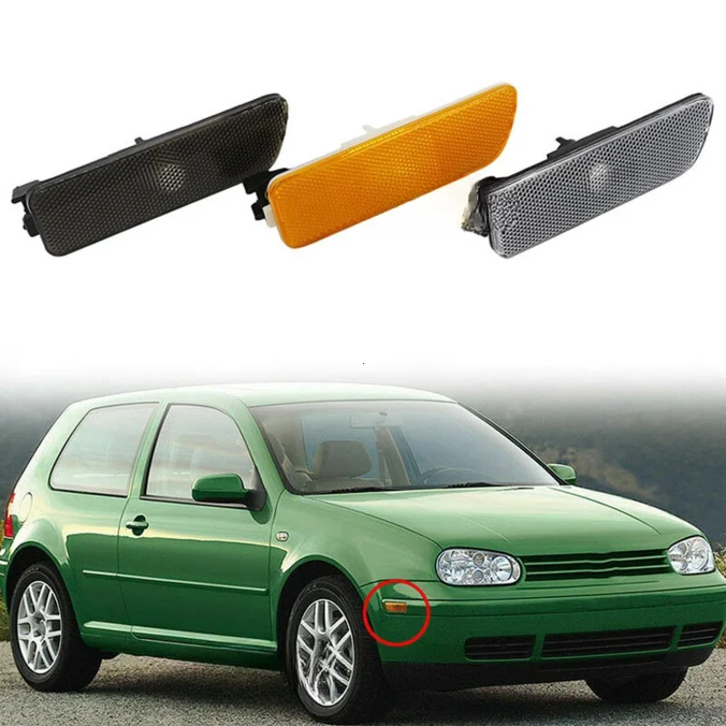 2 Pcs Front Side Marker Lights Turn Signal Lamp Indicators for Volkswagen VW Golf 4 Jetta MK4 1999-2005 Blinker Lens