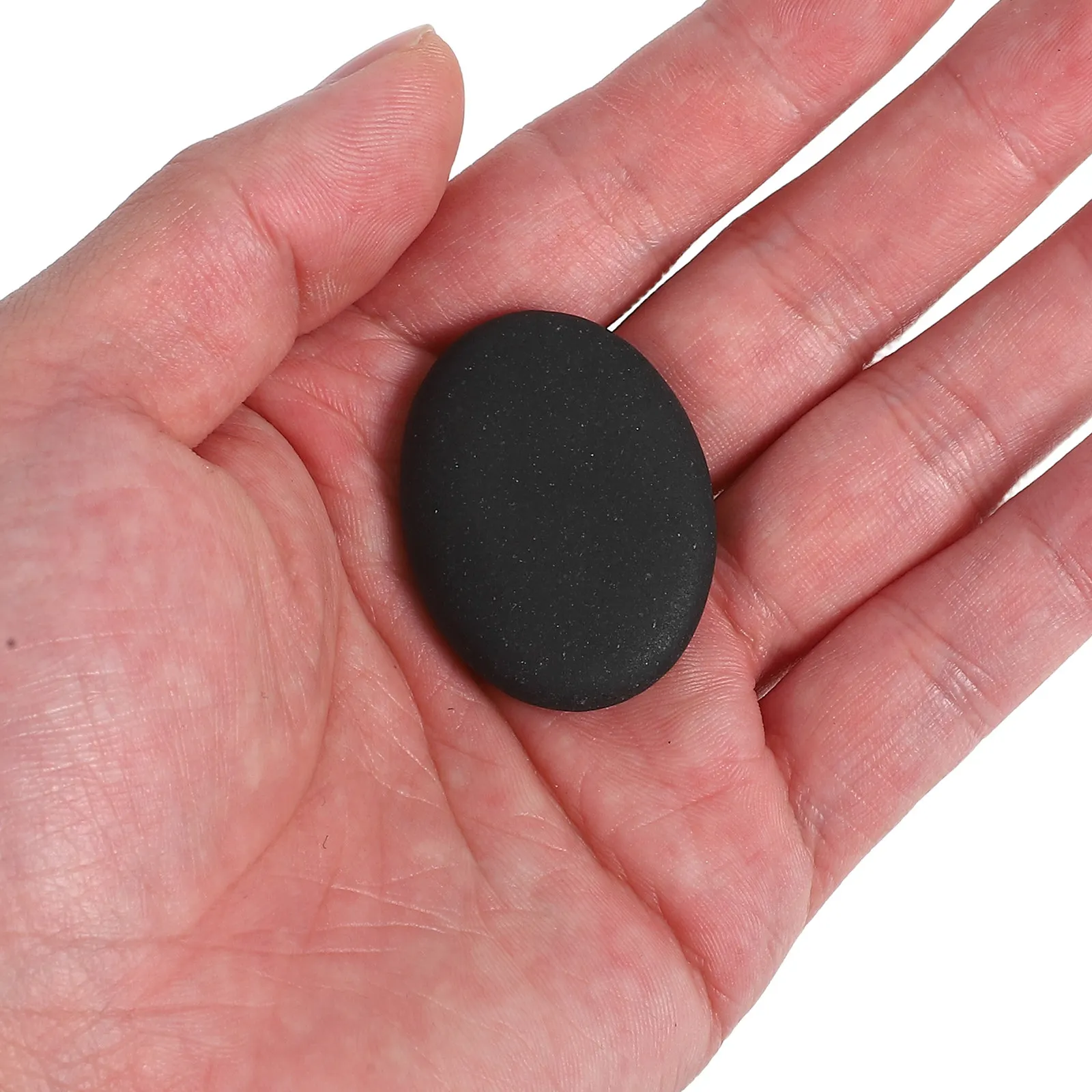 6Pcs Hot Massage Stones Volcanic Rock Material Long-Lasting Heat Retention Smooth Surface for Home Spa Back Neck Leg Relaxation