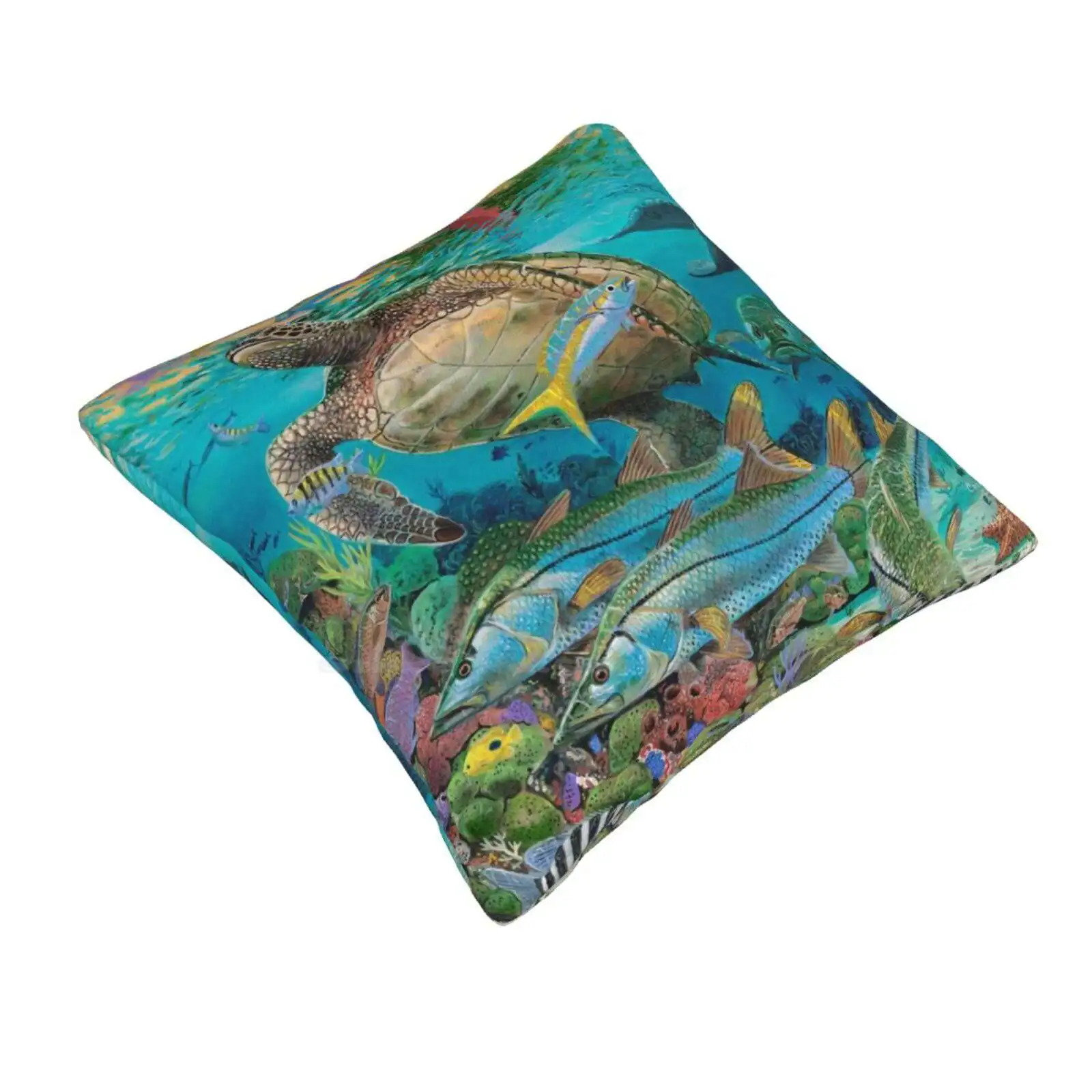 Jupiter Haven Bedroom Office Hug Pillowcase Jupiter Snook Fishing Lighthouse Ocean Sea Inlet Aqua Manatee Reef Colorful