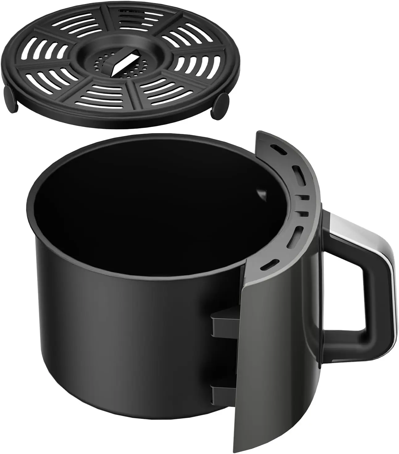 

Replacement Non-Stick Air Fryer Basket and Tray with Cover for Ninja AF150 AF161, Dishwasher Safe