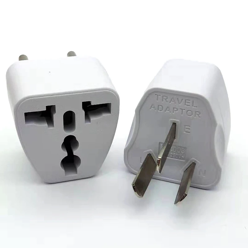 Universal EU GER AU CHN Plug Adapter European Germany Australia Chinese Power Socket White Travel Converter Conversion Plug 1PC