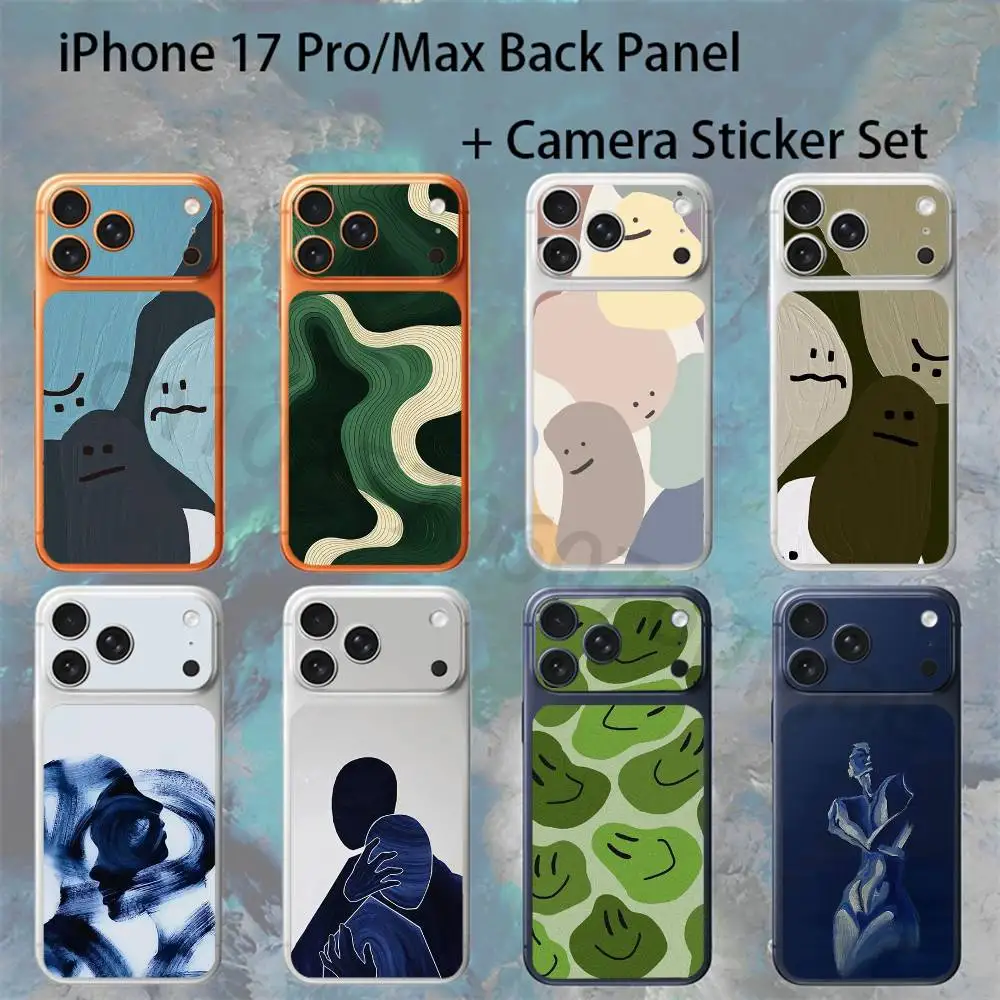 

Emotion in Abstraction For iPhone 17pro/proMax Full body Back Cover Decal Skin Colorful Rear Protective Sticker Film