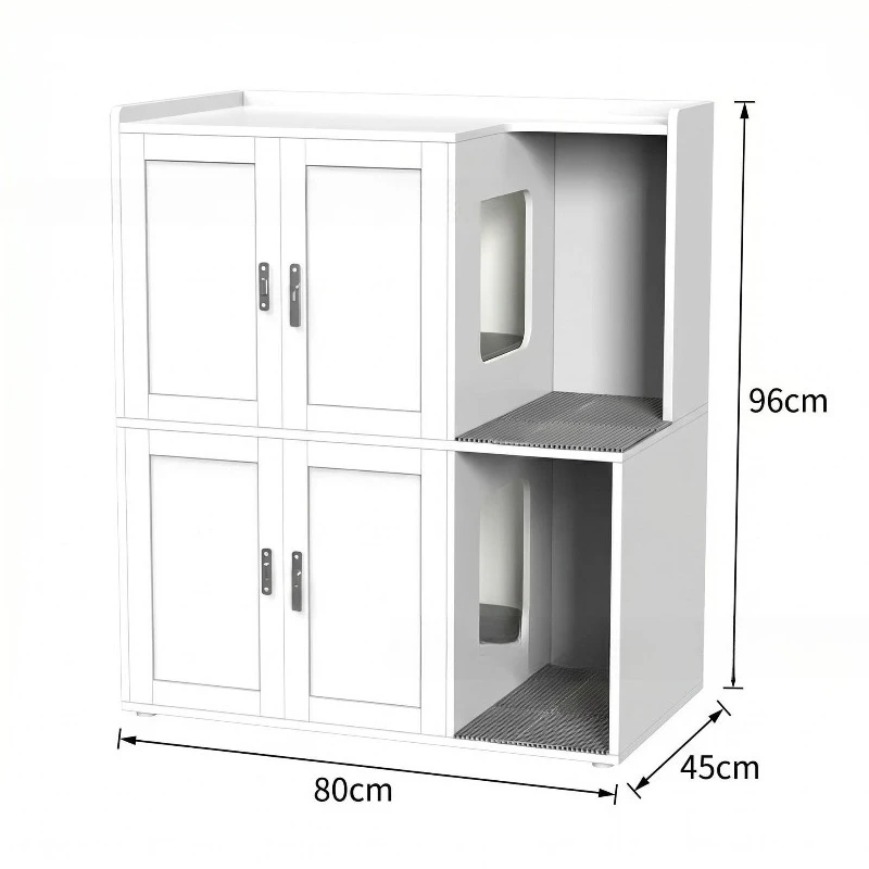 Household double-layer cat cabinet, pet cabinet, sample cabinet c