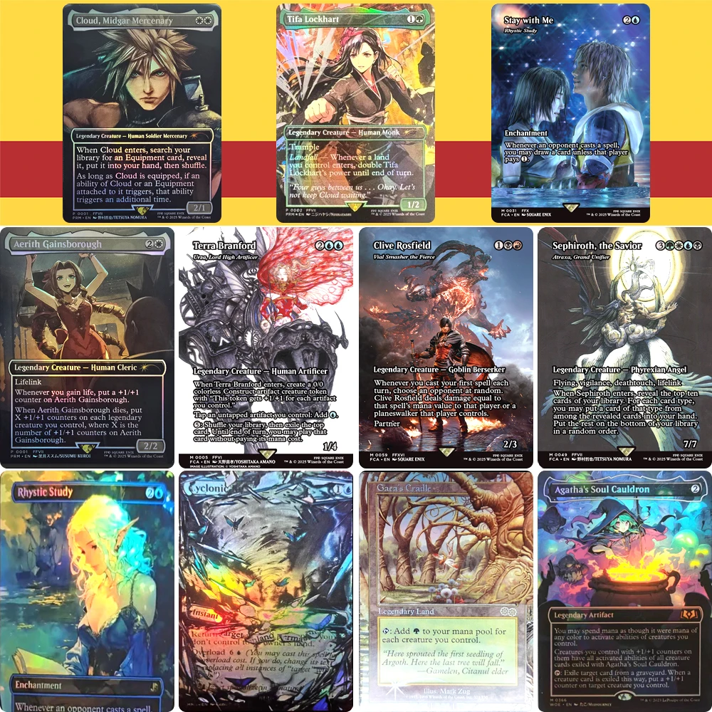 Anime characters Alice Commander Tornado DIY Homemade texture Bronzing Collection card Christmas birthday gift Game toys