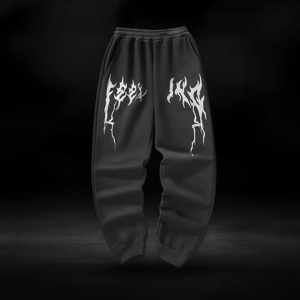 

Men's thermal running pants, loose fit, unisex, heavyweight pure cotton jogging pants, fitness streetwear mens pants