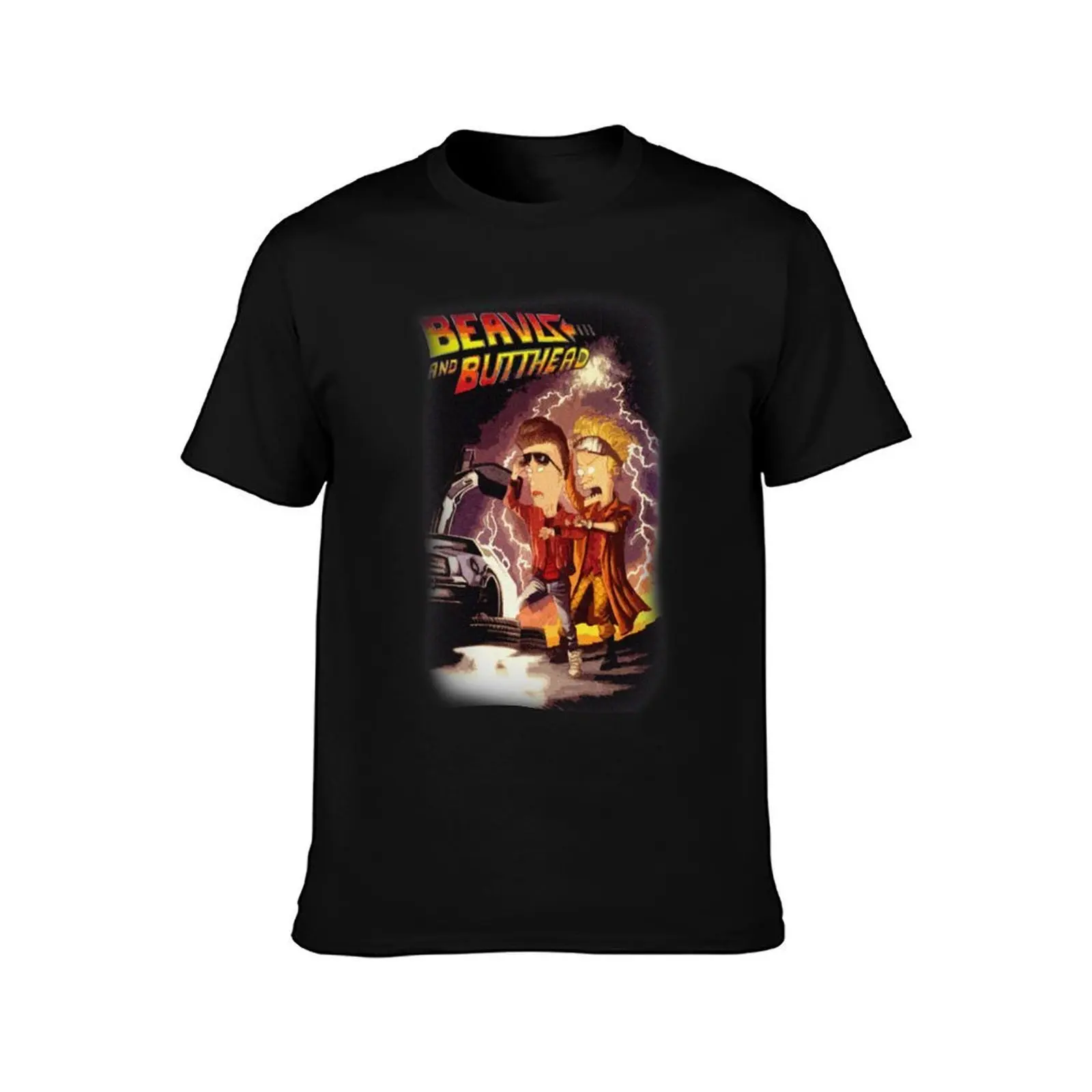 beavis and butthead T-Shirt, Summer Casual Cotton Tee, Oversized Streetwear Tops, Vintage Graphic Print, Loose Fit Short Sleeve
