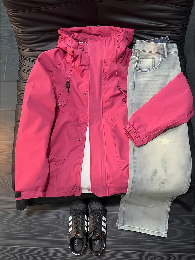 

ex Durable Windproof Cycling Jaet Tee-Proof Hiking Clothing Autumn Winter Outerwear for Couples ort Zipper Hooded