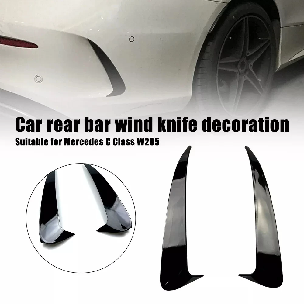 Car Rear Bumper Spoiler Side Canard Air Vent Cover For Mercedes Benz C Class W205 4 Door C180 C200 C250 C300 2010-2018