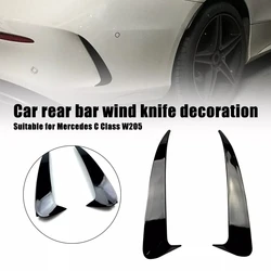 Car Rear Bumper Spoiler Side Canard Air Vent Cover For Mercedes Benz C Class W205 4 Door C180 C200 C250 C300 2010-2018