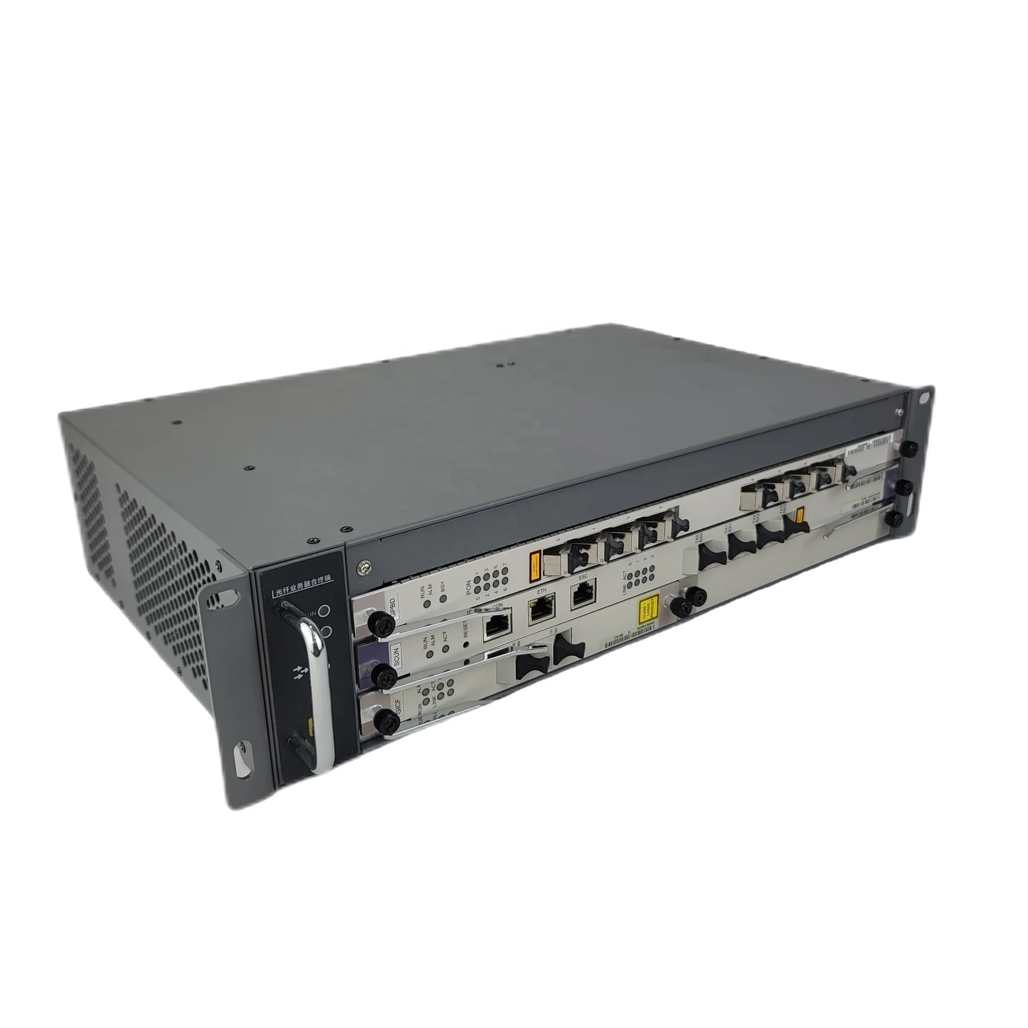 מסגרת OEM AC GPON OLT GE 10GE MINI 2U GEPON OLT תואמת למגוון מותגים ONT ONU 8 16 32 יציאות sfp c+