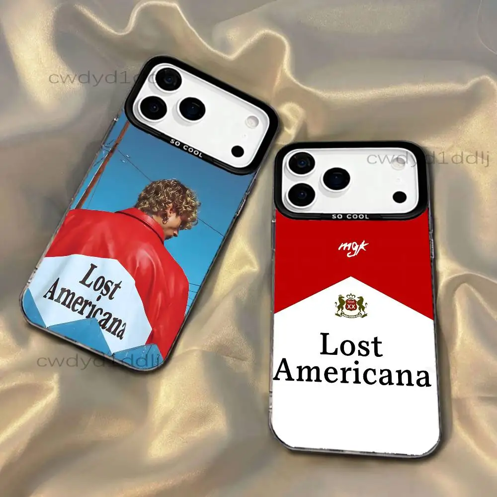 

M-MGK Lost Americana Phone Case For iPhone 17,16,15,14,13,12,X,8,Pro,Max,Plus,SE4,Air,Mini HD Black IMD Matte