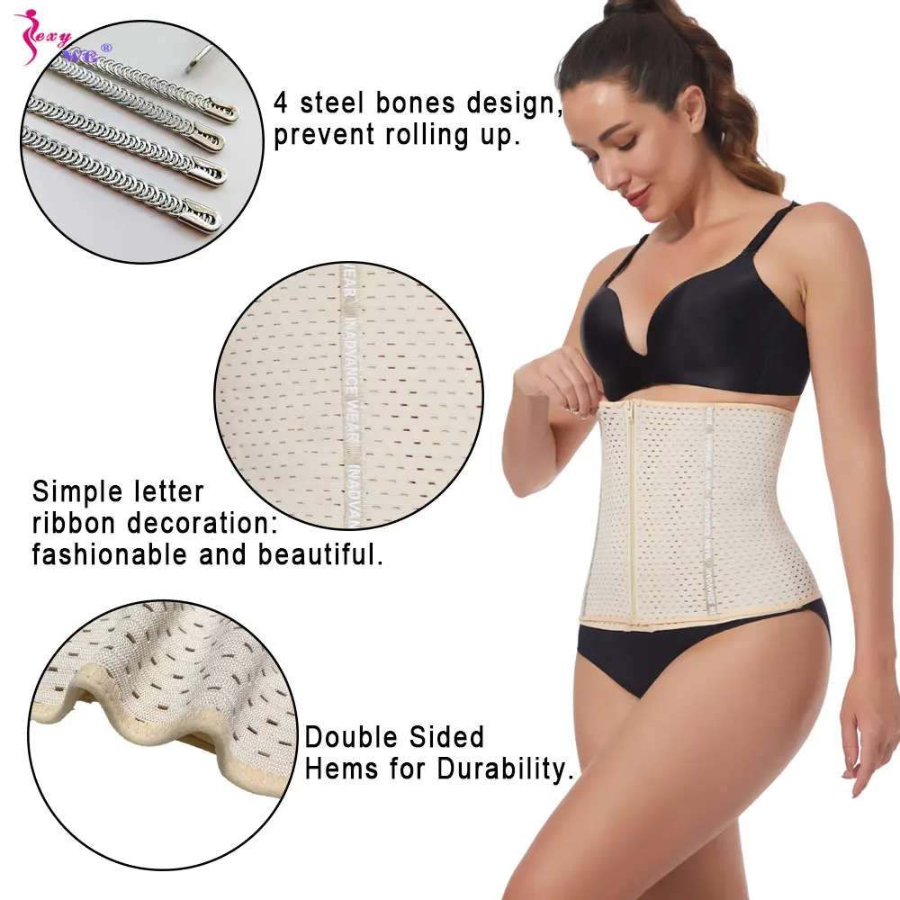 SEXYWG Waist Trainer for Women Weight Loss Belly Belt Fitness Waist Cincher Tummy Control Band Slim Girdle Fat Burner Workout