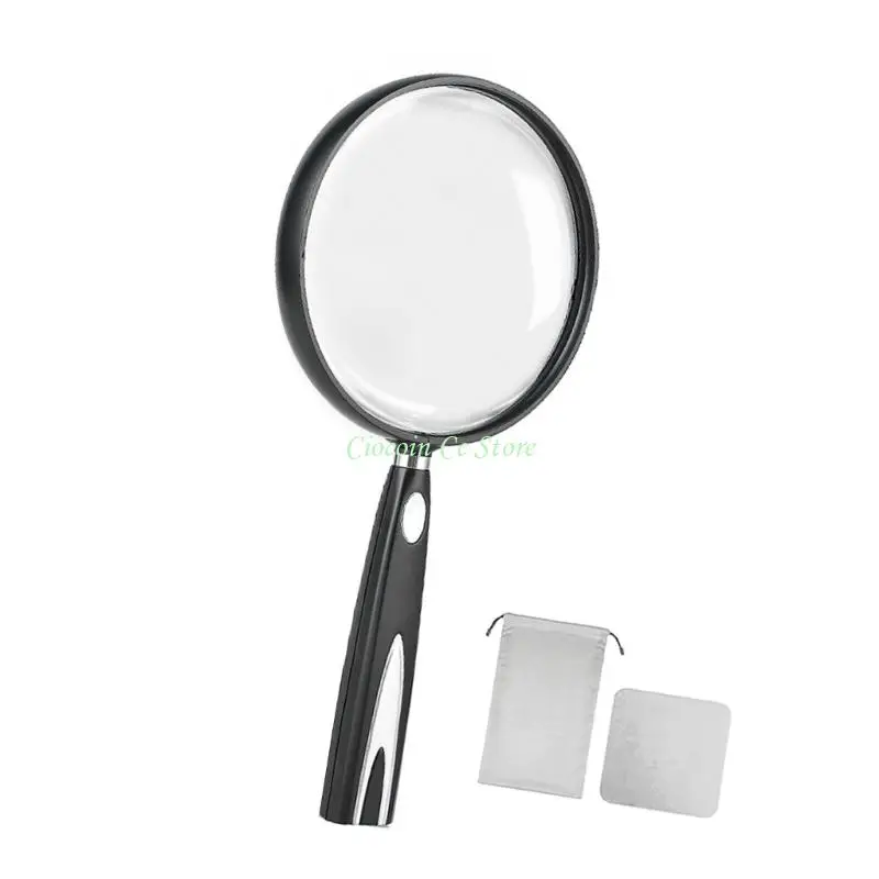 X90F 110mm/130mm Clear View Magnifier Handheld 2 Time/1.5 Time Lightweight For Elderly Seniors Reading Aid