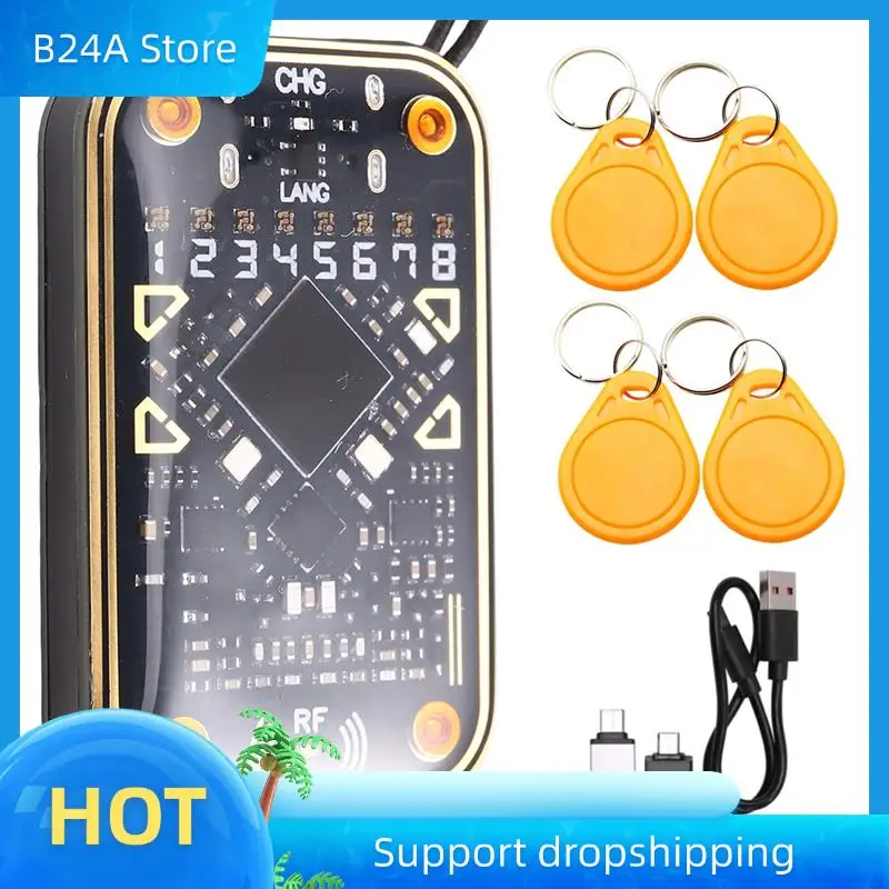 

B24A Chameleon Ultra V2.0 RFID Smart Chip Reader Emulator+4Xuid Keychain 125Khz 13.56Mhz Card Decode NFC Duplicator