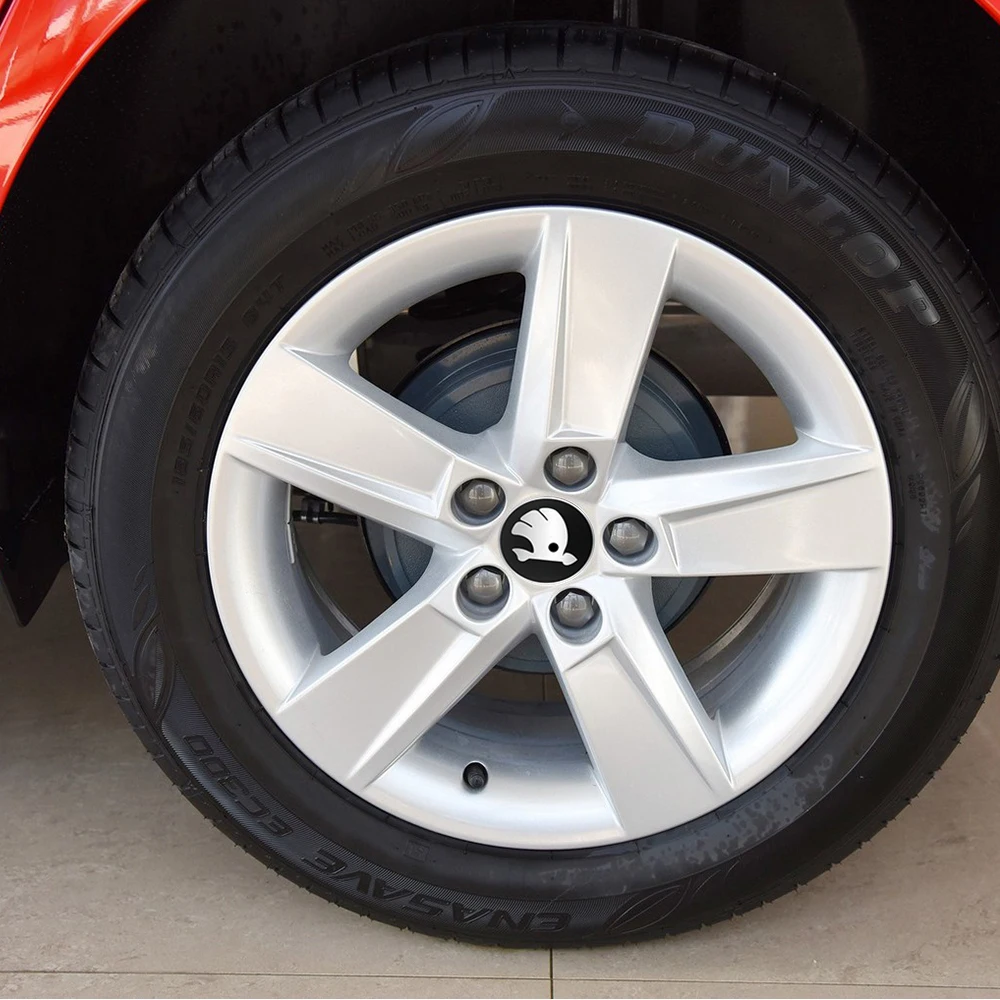 4 Stück 56/60/65/68mm Auto-Radnabenkappen Aufkleber Abdeckung Zubehör für Skoda Rapid Scala Kodiaq Fabia Kamiq Karoq Octavia 3 – Detail 6