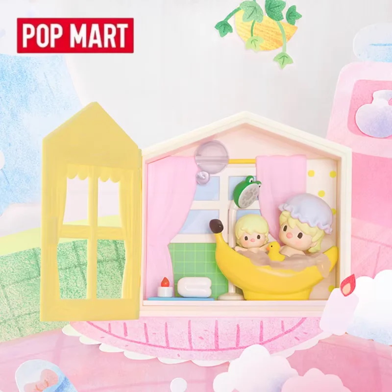 Pop mart feijão doce comemorar dias comuns série cena conjunto caixa misteriosa caixa cega genuína acho saco ornamento estatuetas casa