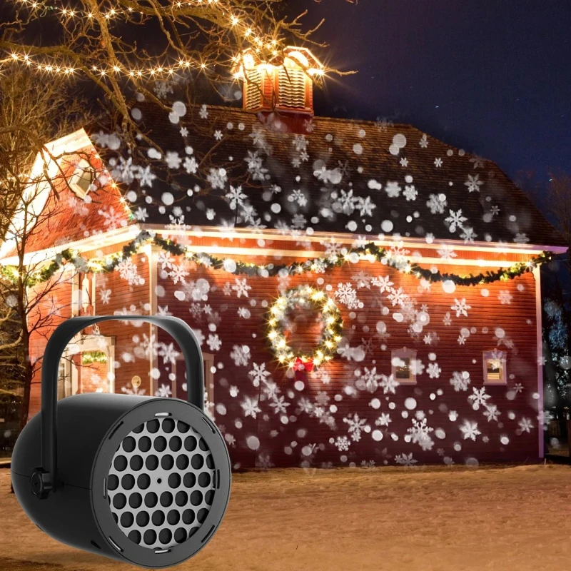 Natale Halloween Pumpkin Proiettore Luci per feste Decorazione 5V USB Vacanze di Natale Rotanti per interni Proiezione di fiocchi di neve di Natale
