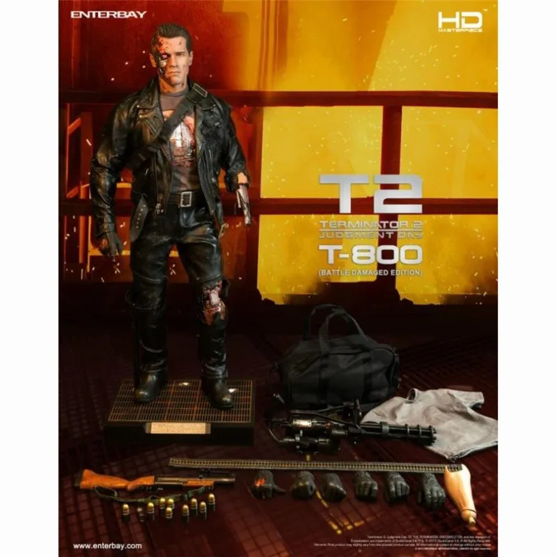 Goods in Stock Genuine ENTERBAY EB T2 The Terminator T800 1/4 JUDGMENT DAY Movie Character Model Art Collection Toy Holiday Gift