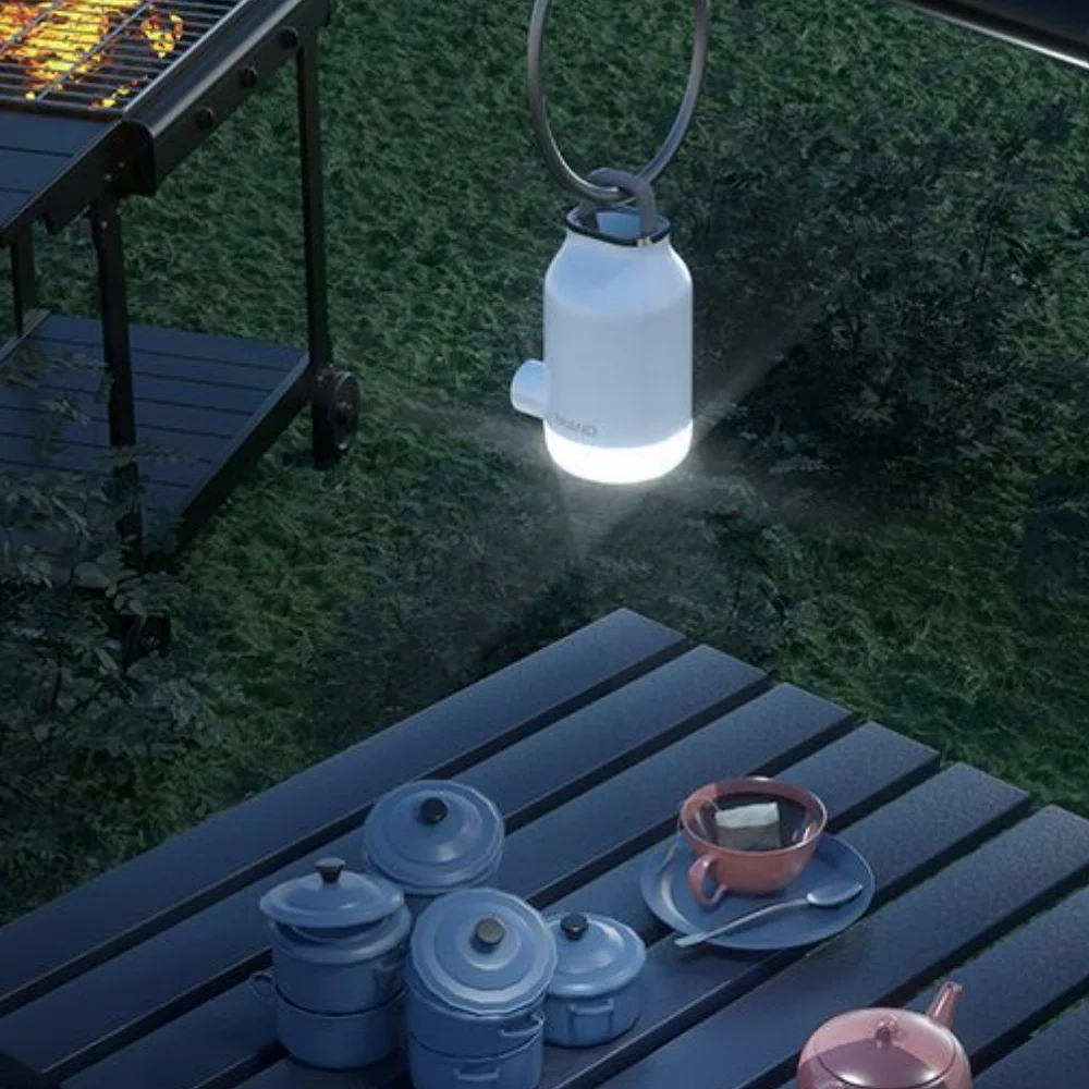 Lightweight Compact PC Material Outdoor Emergency Camping Gear Set Inflatable Pump Portable LED Lights for Self-Driving