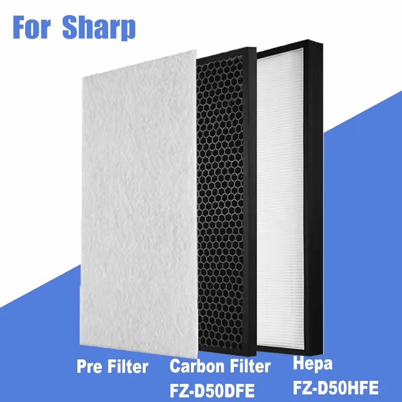 FZ-D50HFE FZ-D50DFE HEPA Carbon Filter for SHARP KC-D40 KC-G40 KC-D50 KC-G50 Air Purifier