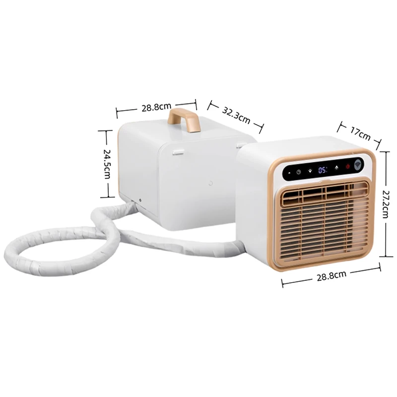 Aire acondicionado móvil dividido, 1500W, portátil, sin instalación, tienda de campaña, aire acondicionado para estacionamiento