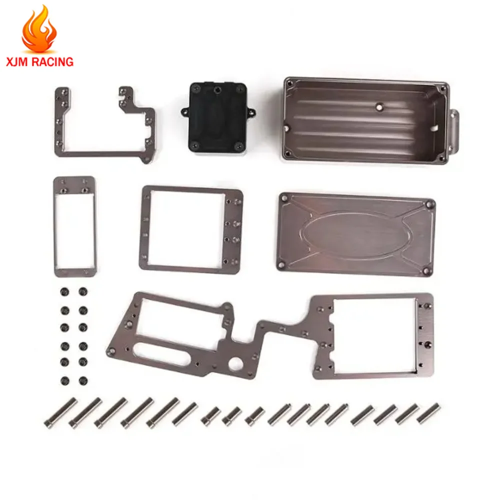 Cnc Metal Equipment Compartment Box for 1/5 Rovan ROFUN F5 MCD XS5 RR5 Truck Rc Car Parts