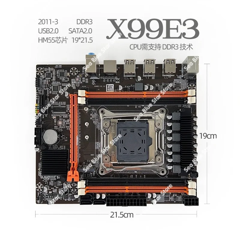 New X99E3-D3 2011-3 Main Board Supports Desktop ECC Server DDR3X992673V3 Graphics Card